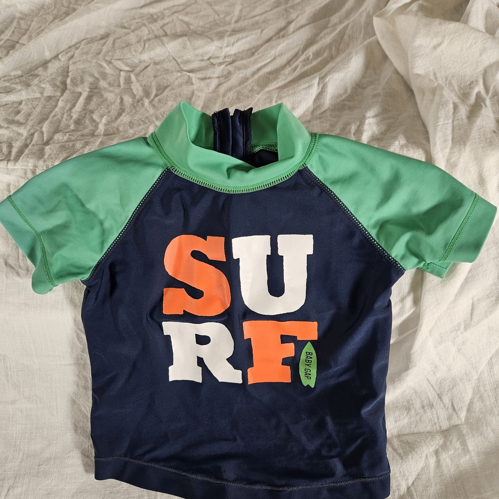 GAP Green and Blue Rashguard Swimwear